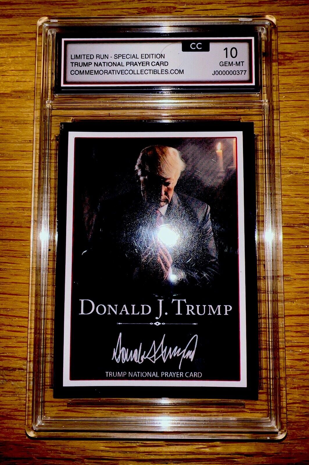 Trump 45th US President Collectibles Prayer Card W/Case-Certified  Authentic