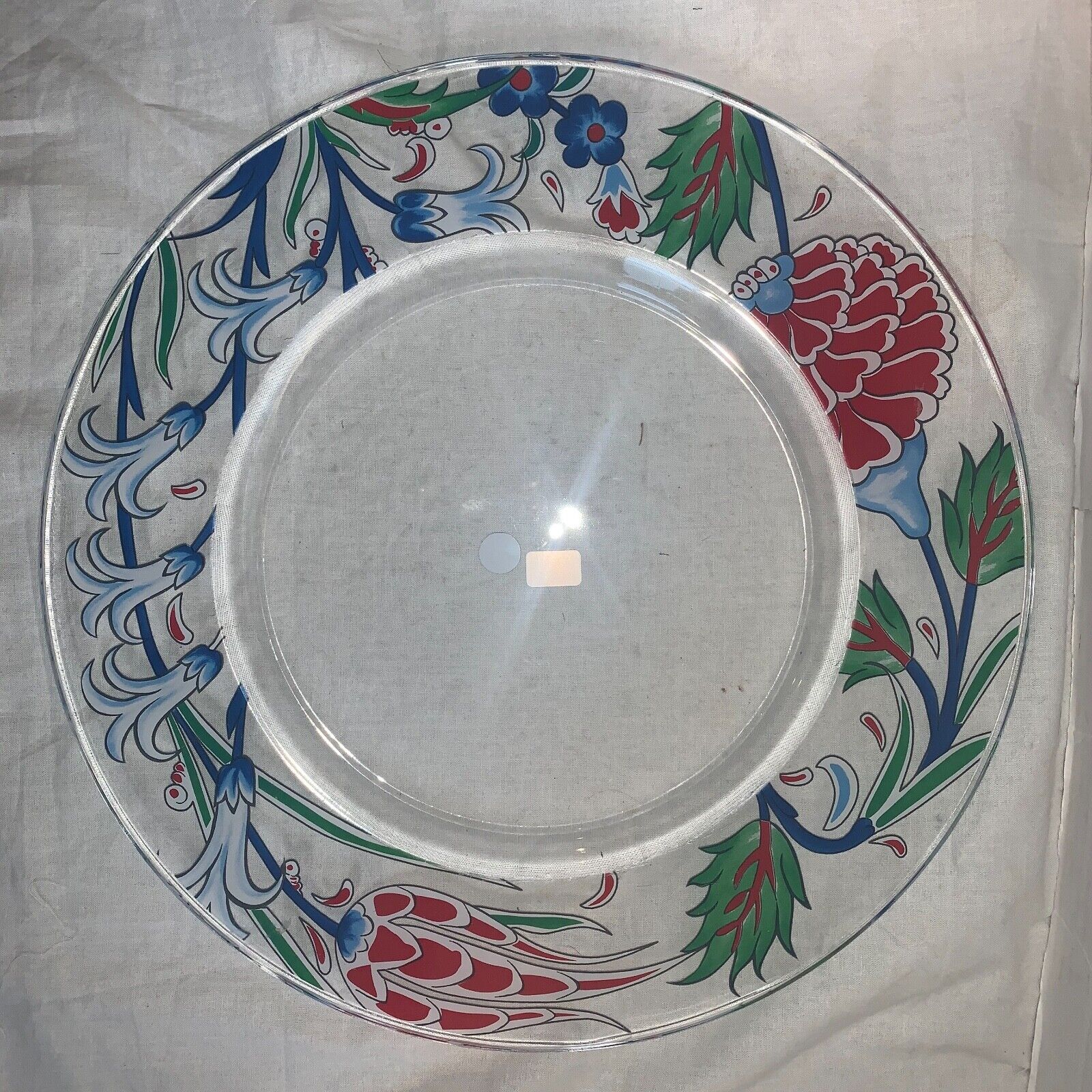 Sadece Elde Yikayiniz, Istanbul Turkish Art Glass Painted Plate
