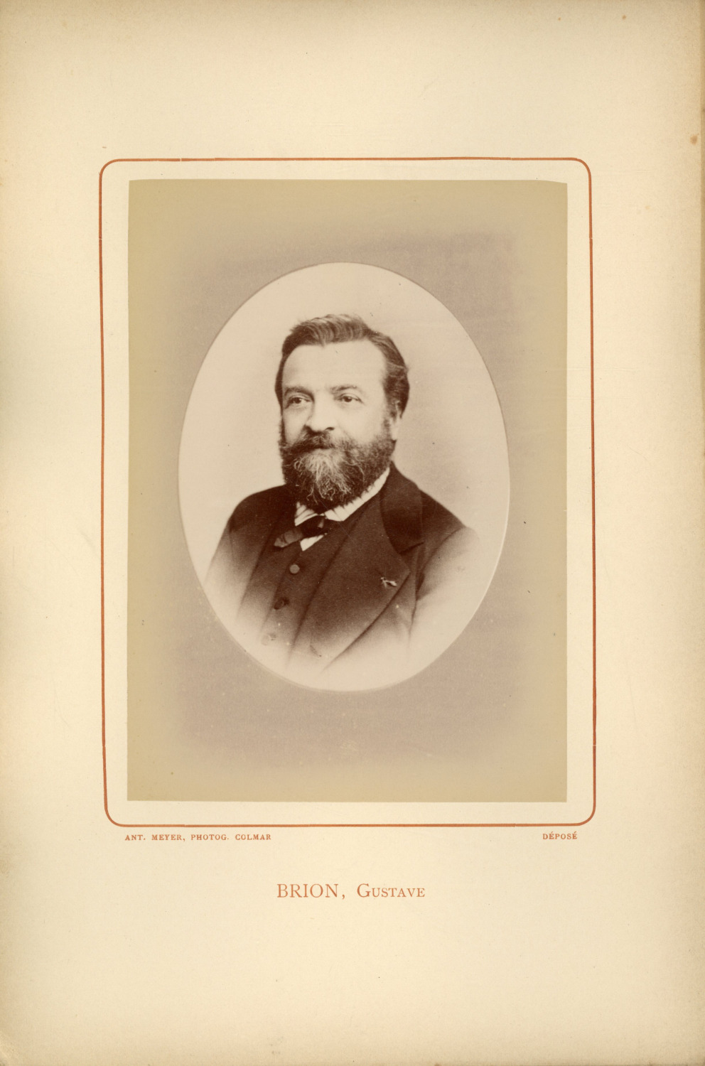 Ant. Meyer, Photog. Colmar, Gustave Adolphe Brion (1824-1877), painter and illustrious