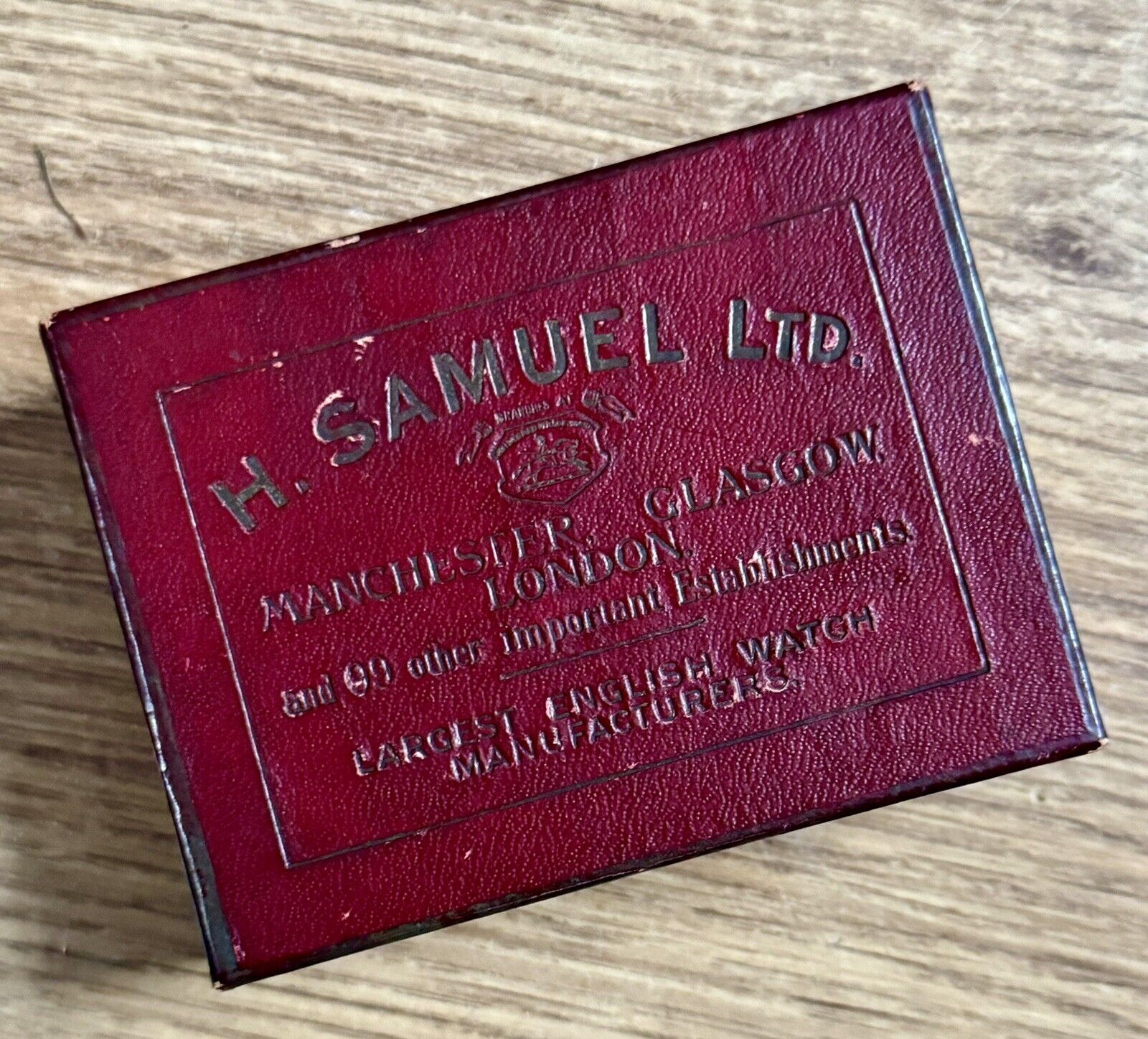 Vintage Cardboard Watch Outer Case Box H. Samuel Ltd ROLEX LONGINES OMEGA 1940\'s