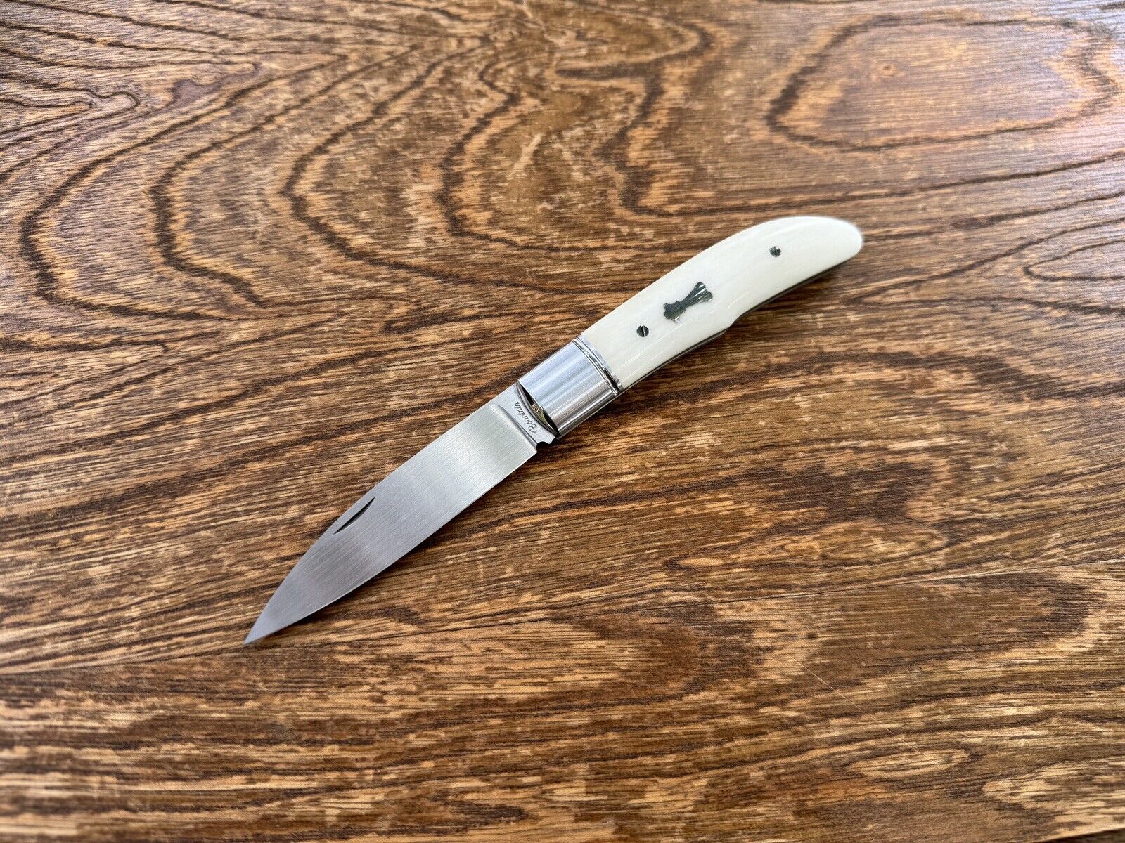 North Mountain Blade Swift M390 Camel leg bone Pocket Knife