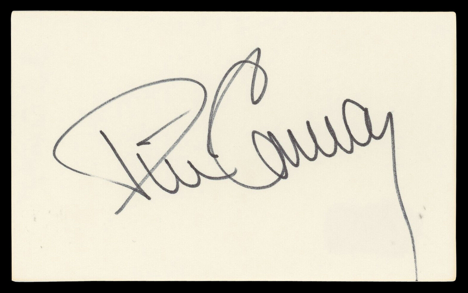 Tim Conway The Carol Burnett Show Authentic Signed 3x5 Index Card BAS #BN06453