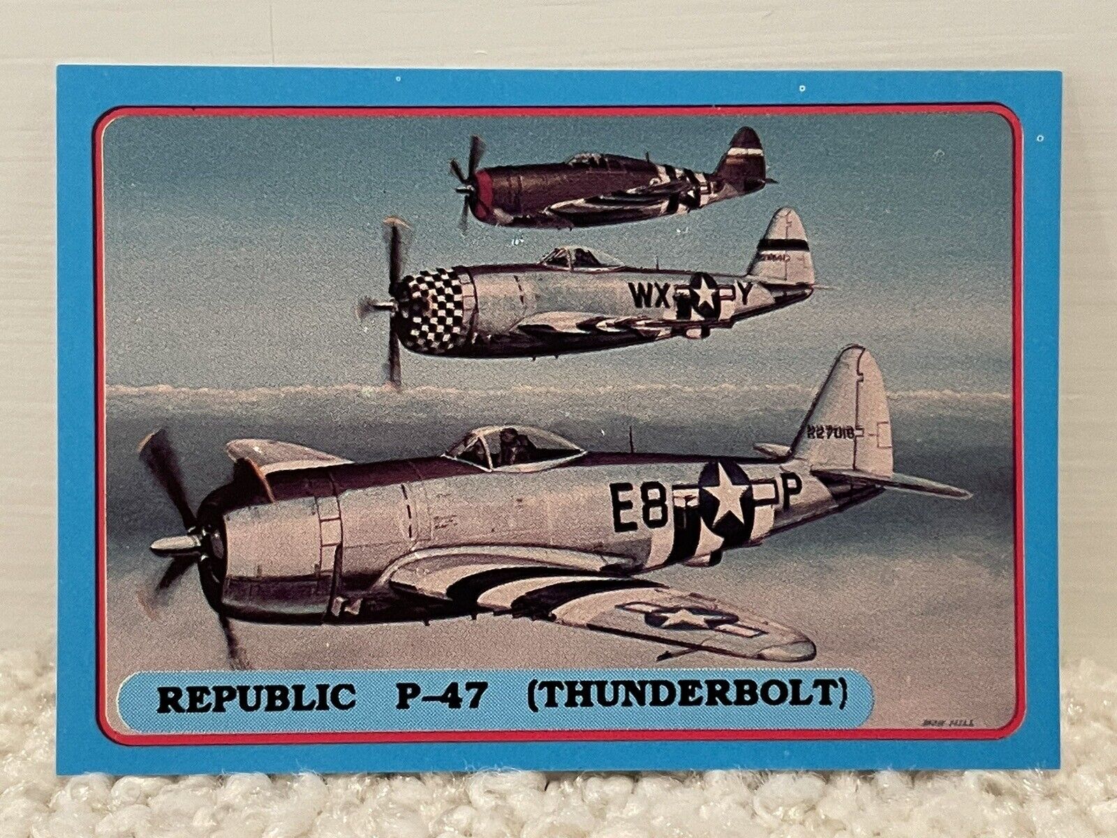 1988 Bob Hill Classic Aircraft Collector Card #1 Republic P-47 Thunderbolt