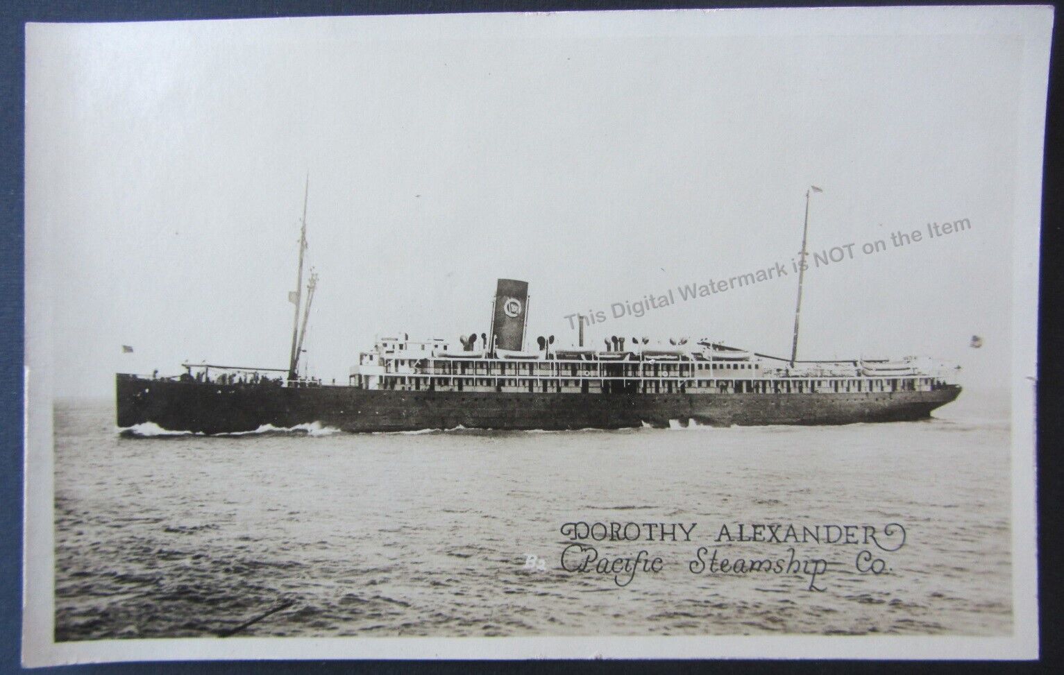 Vintage RPPC S.S. Steamship YUKON Alaska Steamship Co Scenic Photo Co