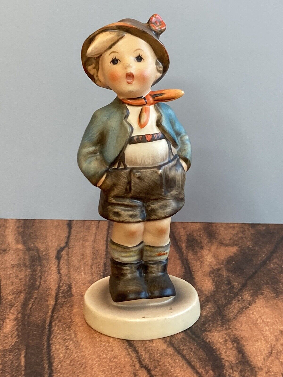 1972-1979 Goebel Hummel SIGNED Figurine BOY BROTHER WHISTLER West Germany 