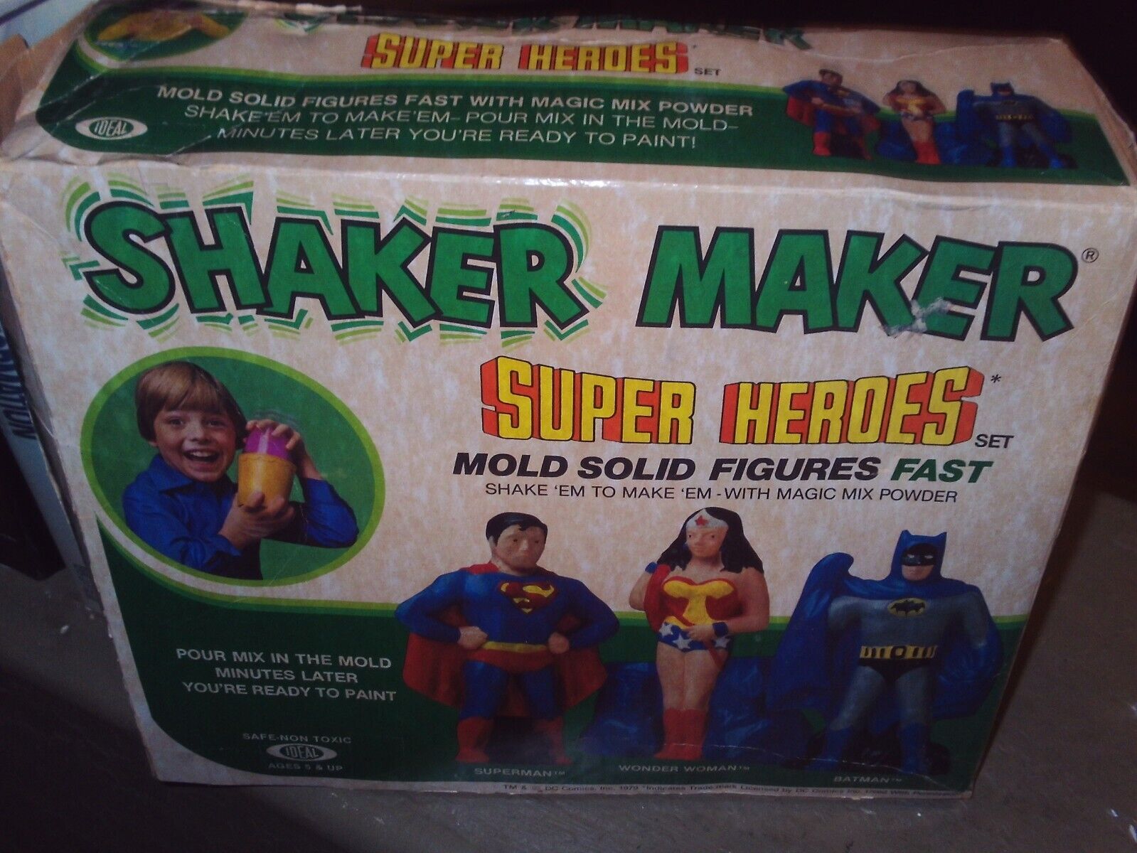 VINTAGE SUPER HEROES SHAKER MAKER SET SUPER FRIENDS RARE JUSTICE LEAGUE JLA 1979