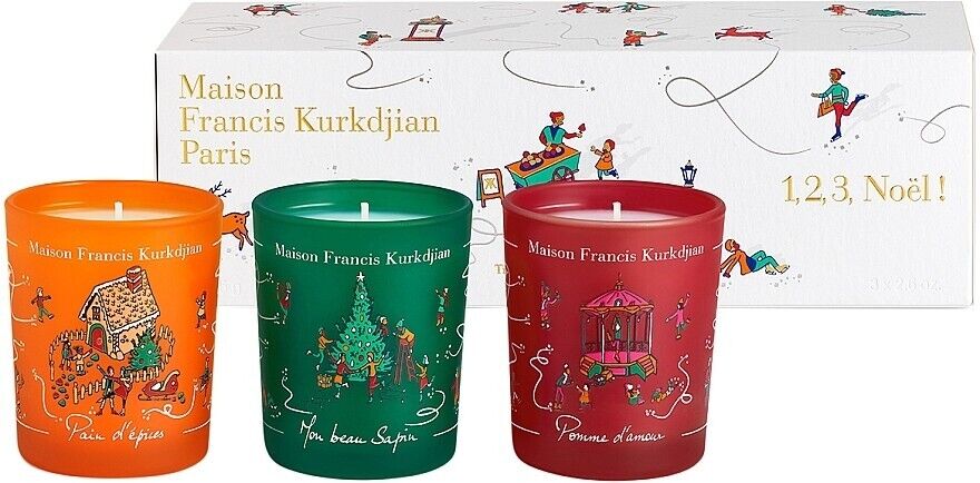Maison Francis Kurkdjian Christmas Collection 1, 2, 3 Noel Scented Candle Trio