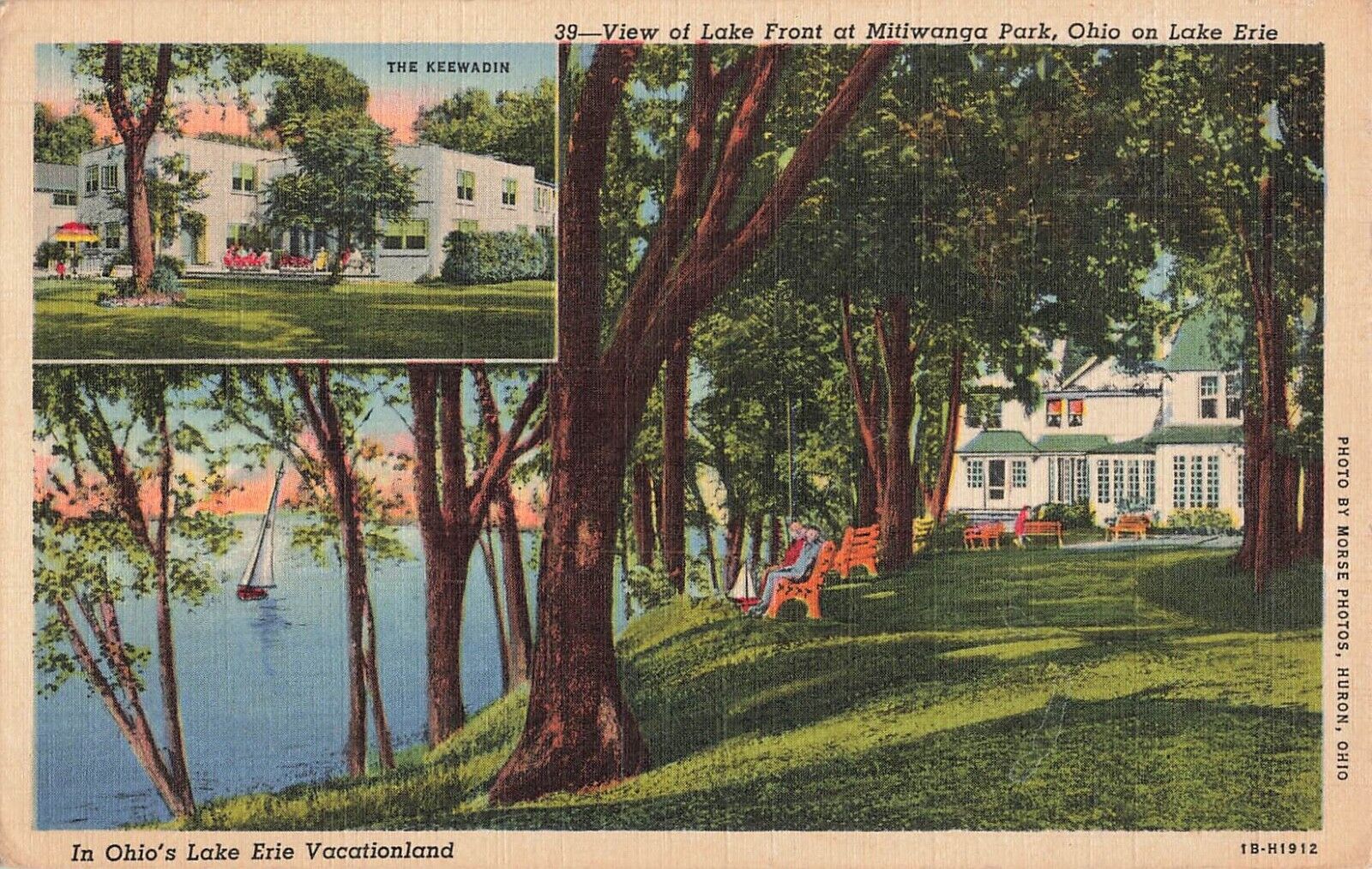Mitiwanga Park, Ohio Postcard Mitawanga Park on Lake Erie PM 1948  OH6