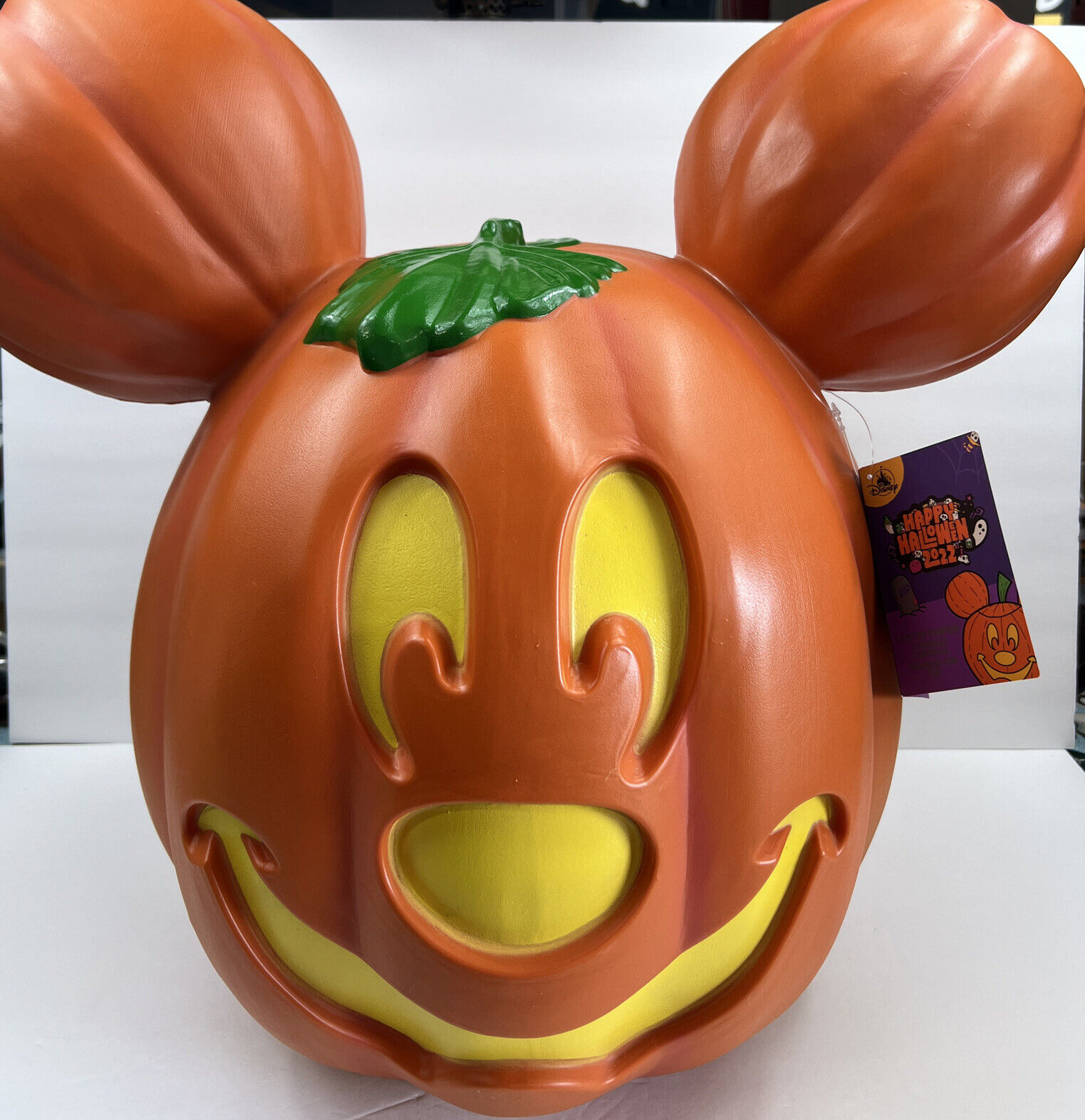 2022 Disney Park Giant Mickey Mouse Light Up Pumpkin Jack-O-Lantern Blow Mold