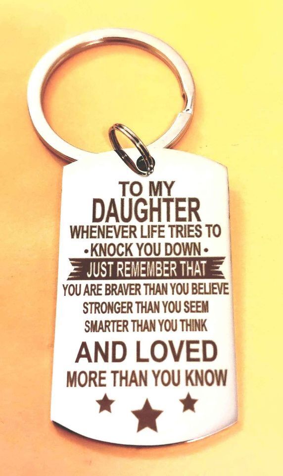 To My Daughter Loved You More Than You Ever Know Keychain