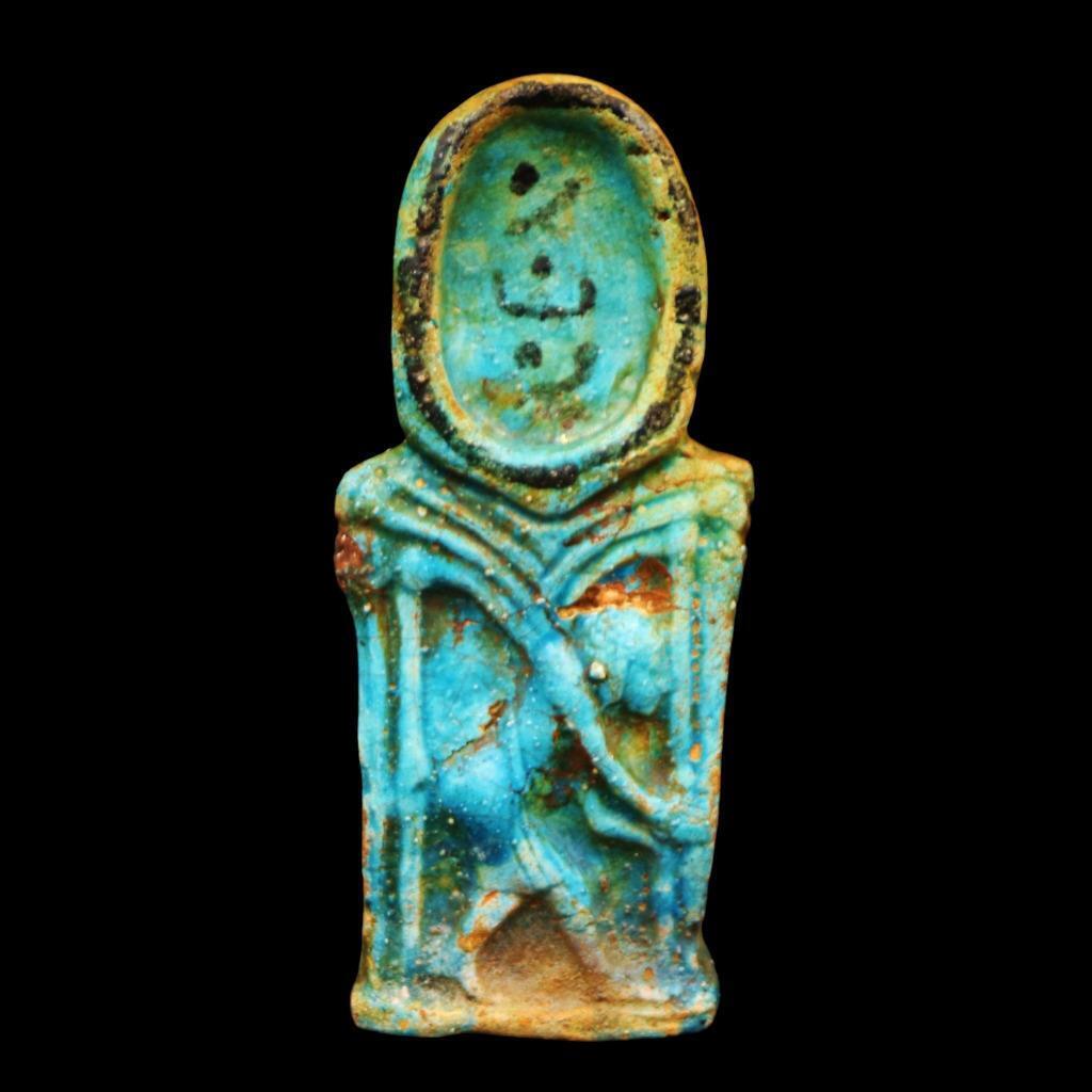 UNIQUE Antique Faience/Stone Amulet Statue of Ancient Egyptian....ONE OF A KIND