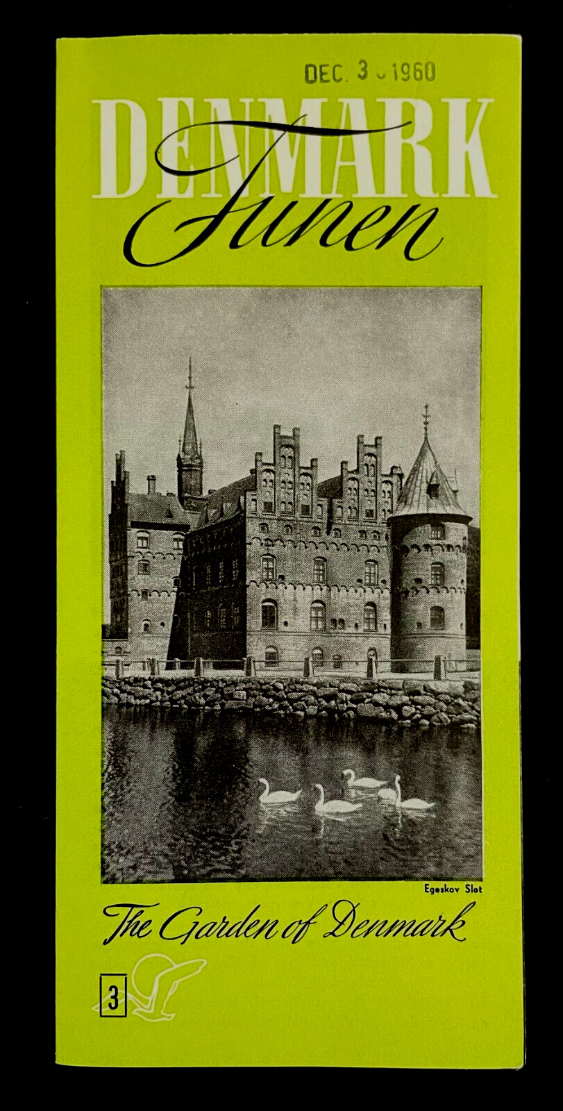 1958 Funen Denmark Garden Andersen Island Vintage Travel Brochure Tourist Points