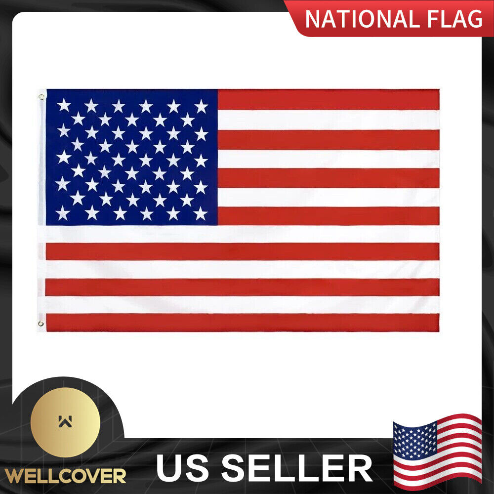 3\' x 5\' FT USA US U.S. American Flag Polyester Stars Brass Grommets