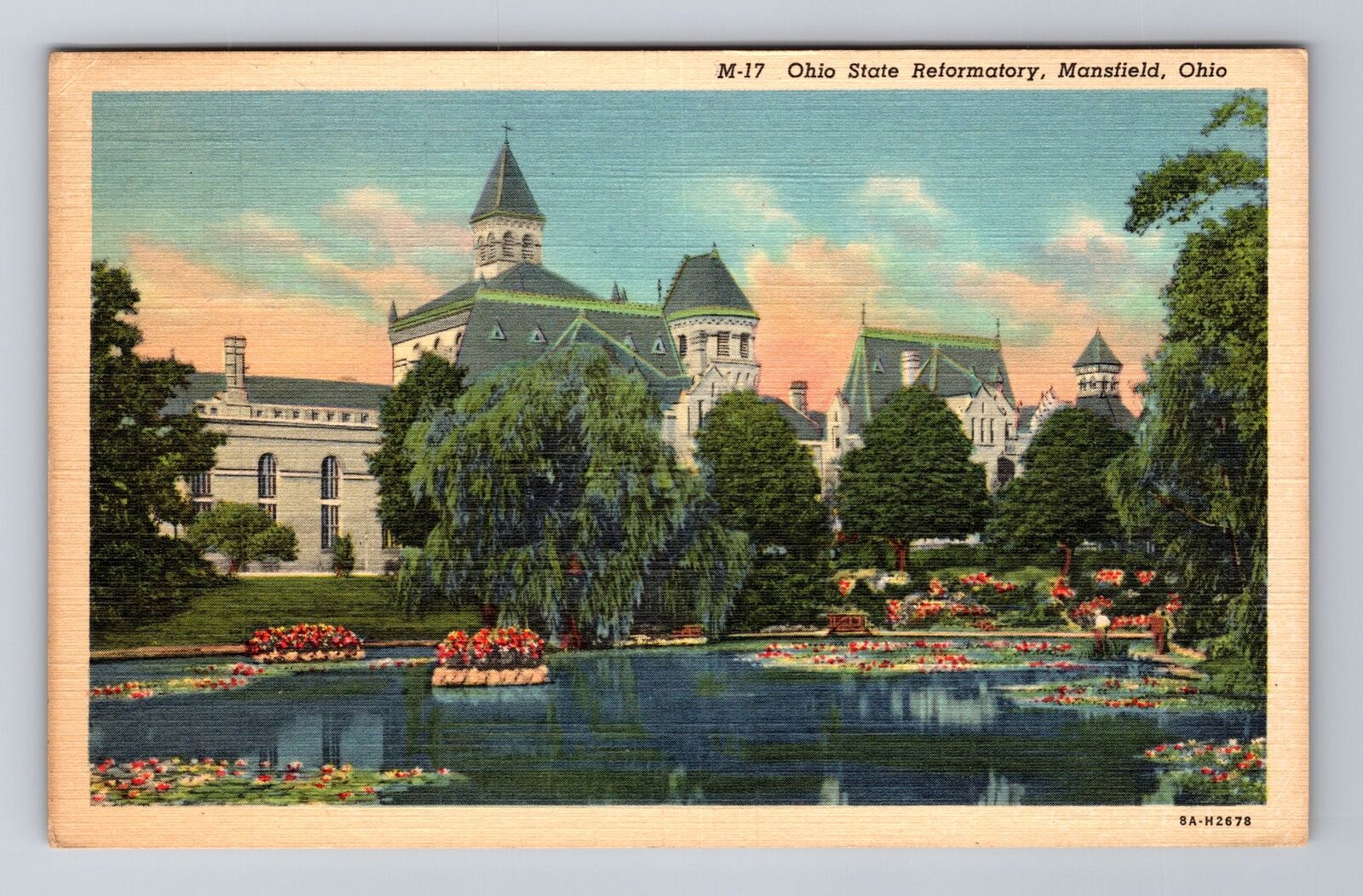 Mansfield OH-Ohio, Ohio State Reformatory, Antique, Vintage Souvenir Postcard