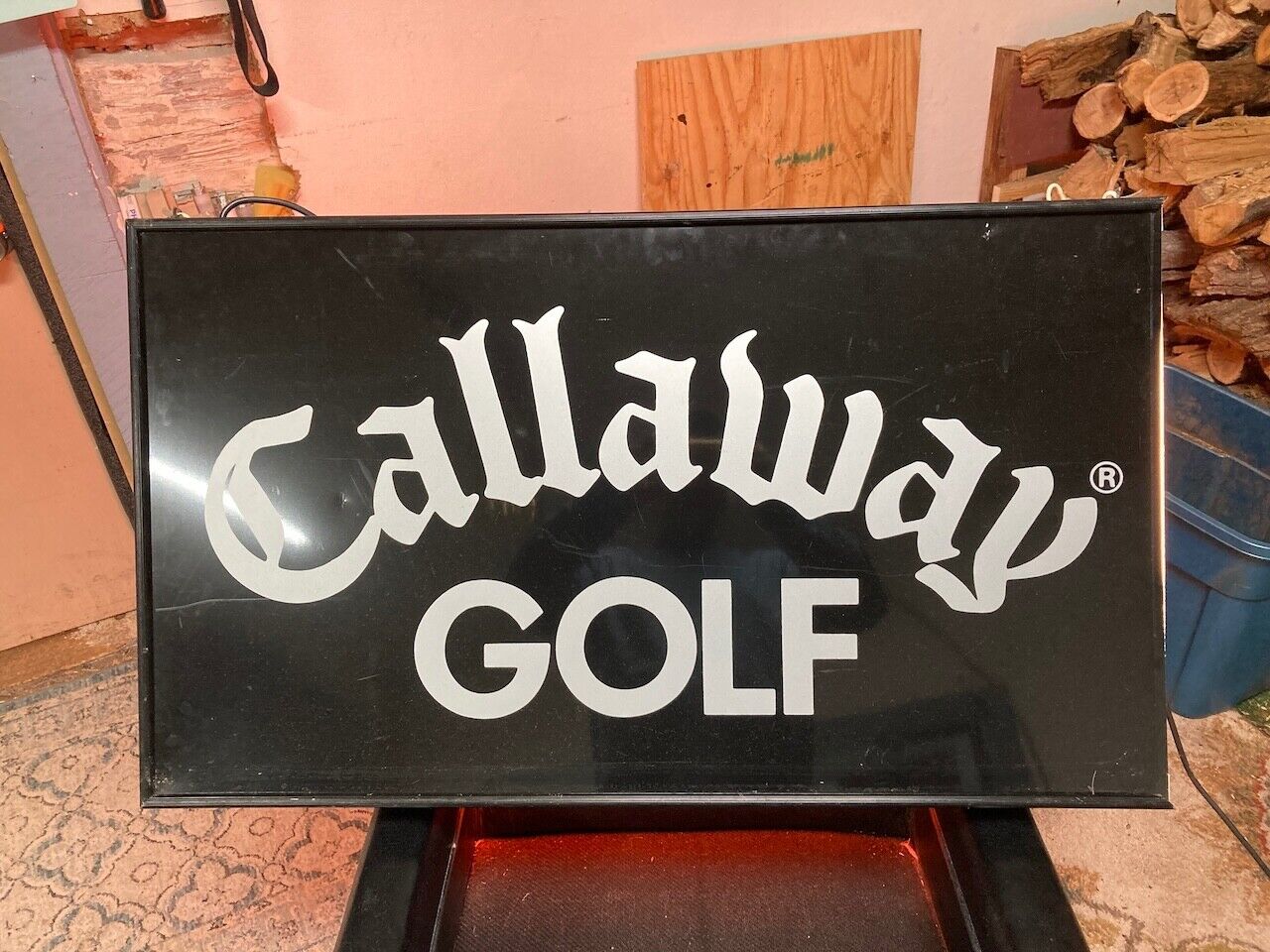Vintage Callaway Golf  Sign 2- Sided Made in USA