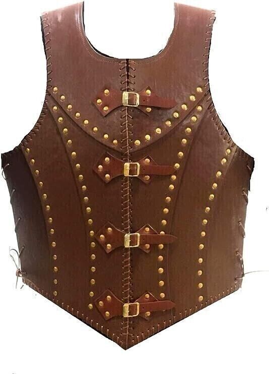 Weekend Sale Viking pirate leather Vest Armor Larp Cosplay renaissance Costume