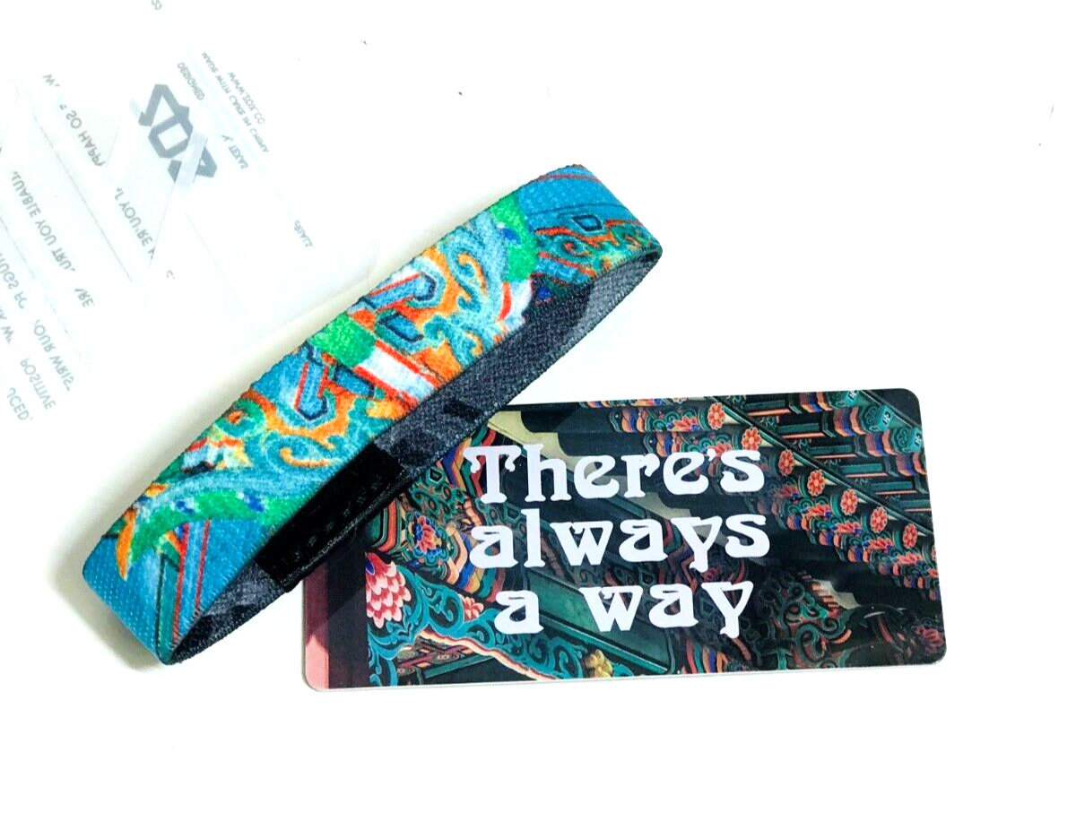 ZOX **THERE'S ALWAYS A WAY** Silver Single small NIP Wristband w/Card