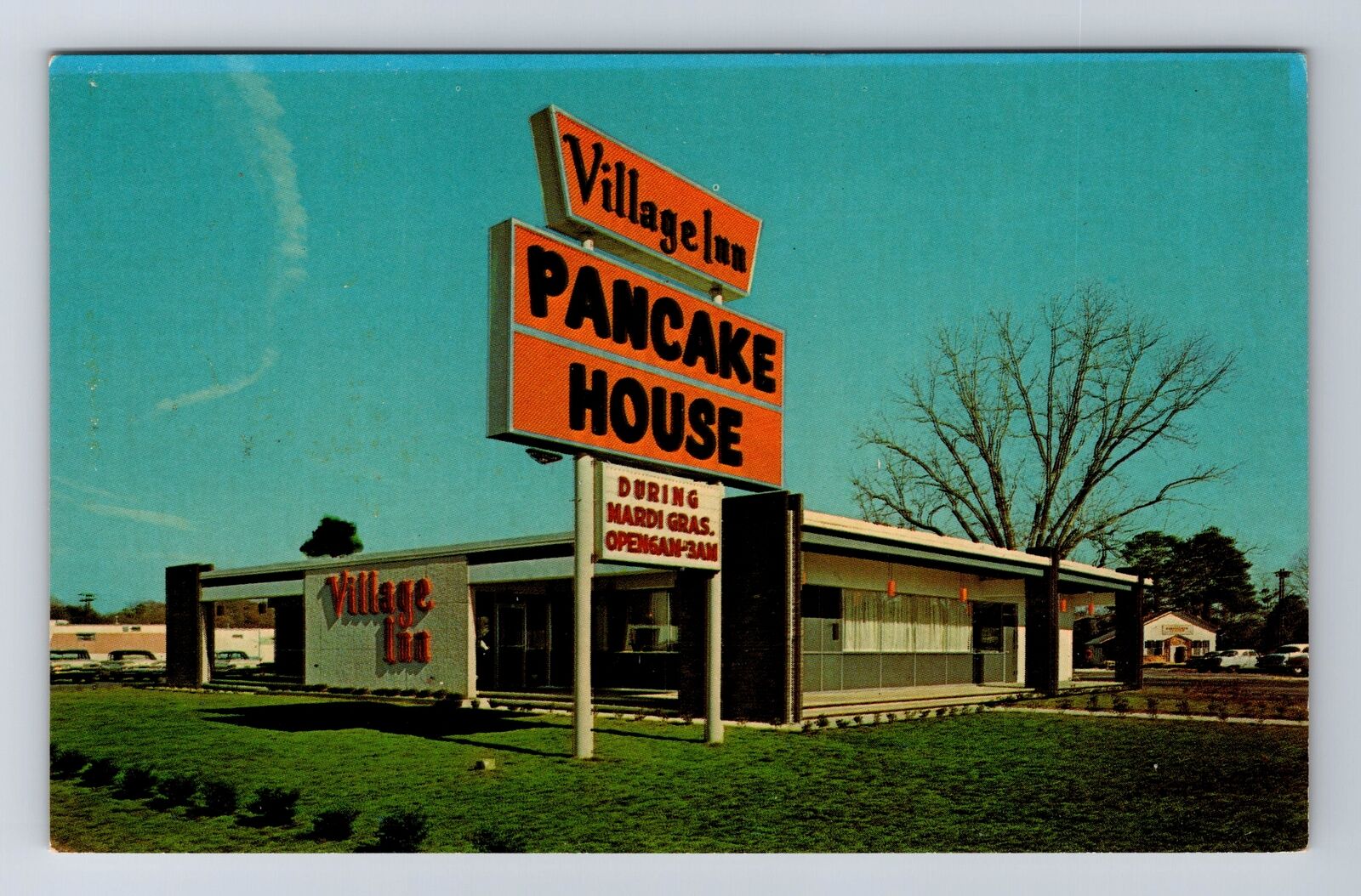 Mobile AL-Alabama, Village Inn Pancake House, Advertising Vintage Postcard