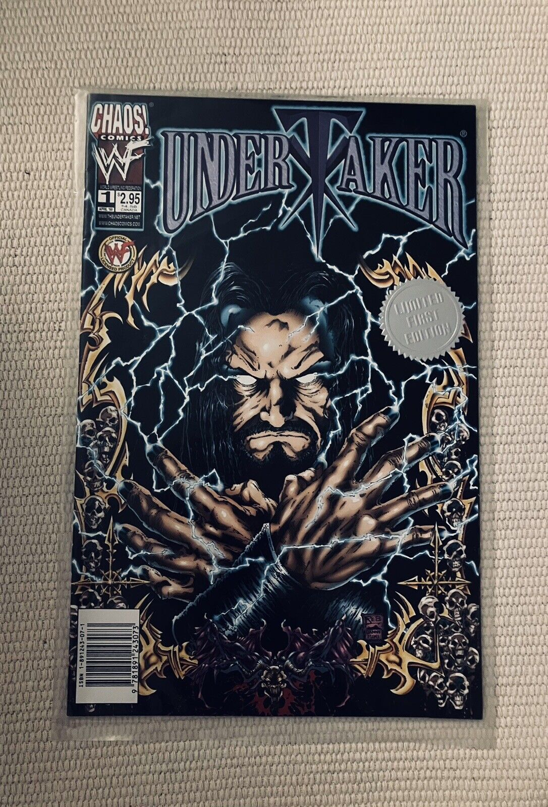 WWF Chaos Comics UNDERTAKER #1 Comic Book April 1999 Limited First Edition WWE