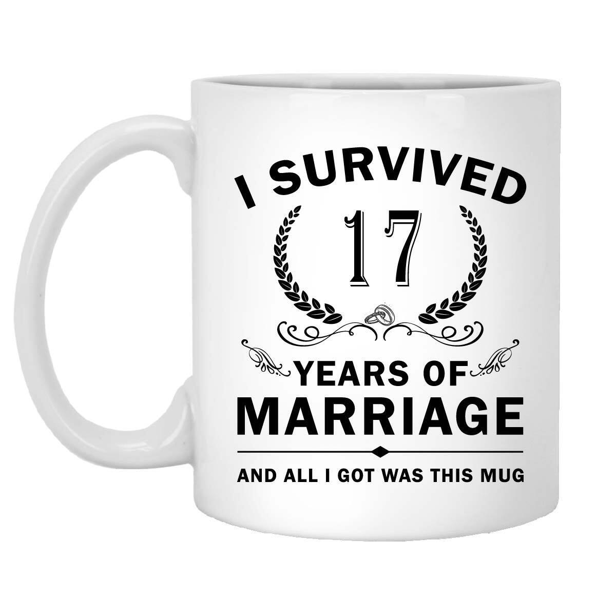 17 Years of Marriage 17th Wedding Anniversary Mugs for Couple Husband Wife MUG