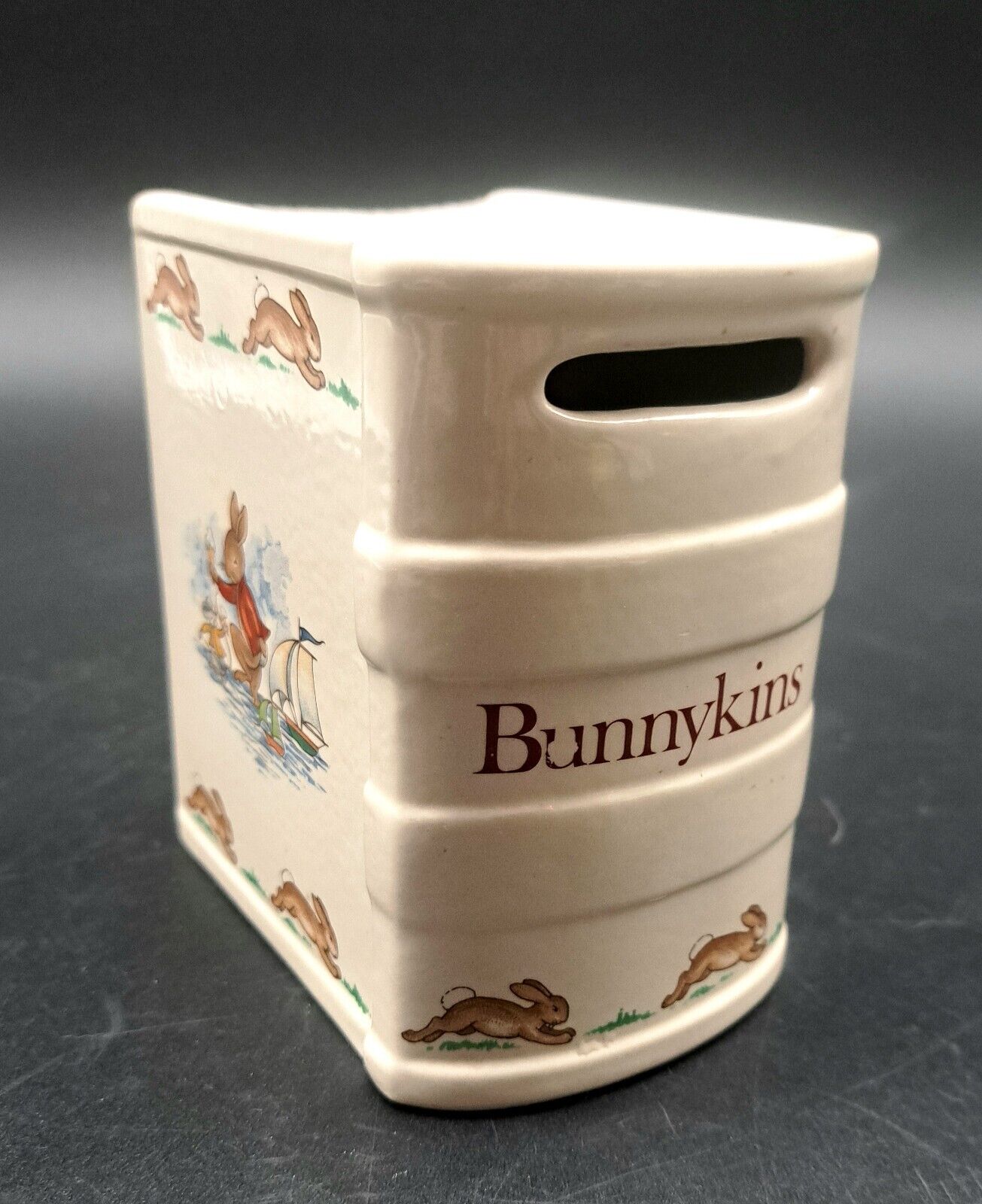 Vintage 1936 Bunnykins / Peter Rabbit Porcelain Story Book Bank