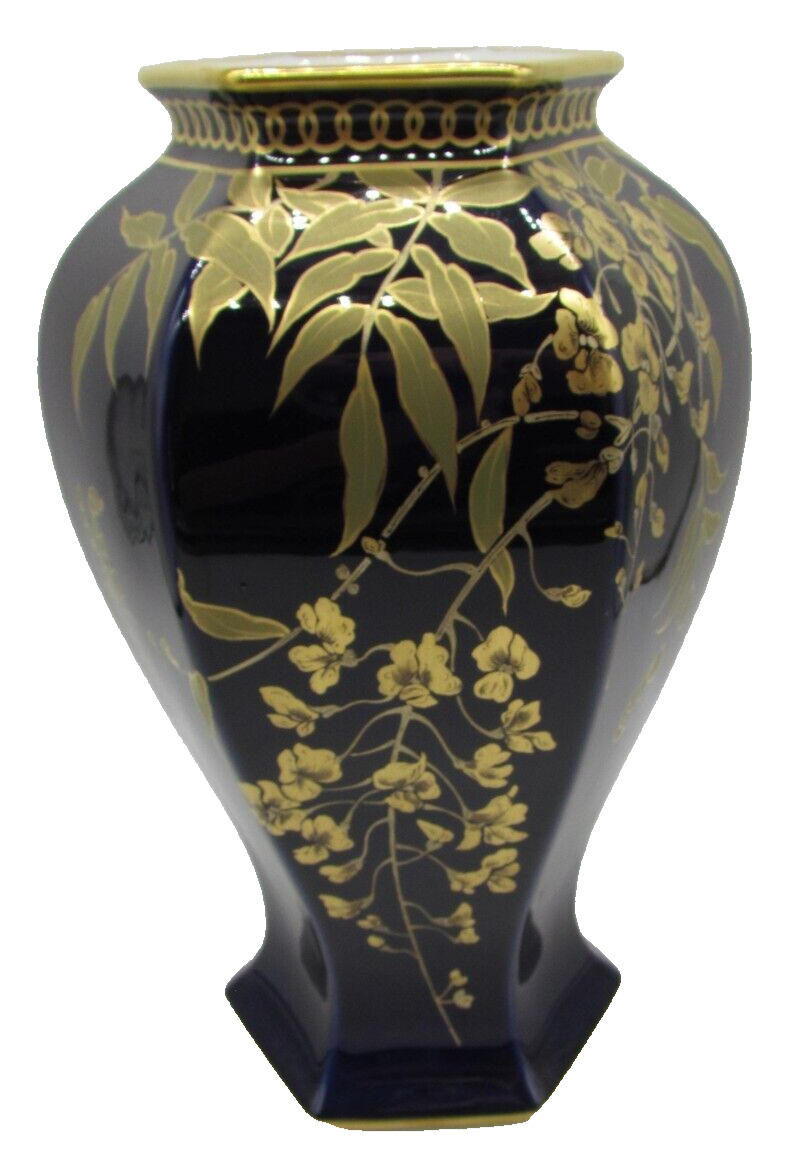 Antique Bernardaud & Co. (B&Co.) Limoges Art Deco Wisteria Motif Vase 1914-1930