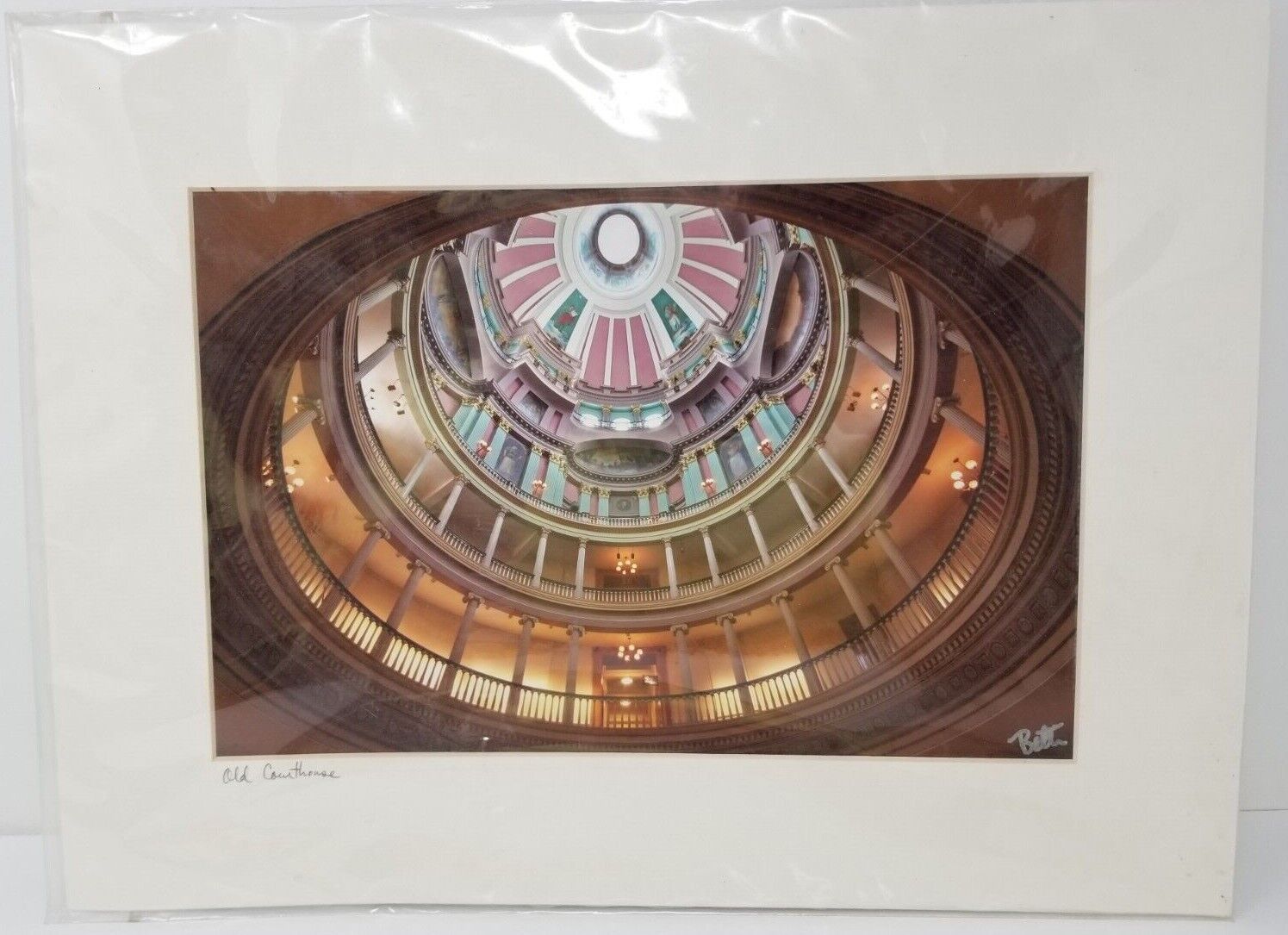 Old Courthouse Dome Inside St. Louis Missouri Matted Large Color Photograph