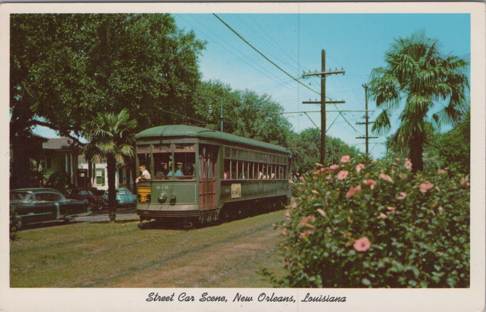 c1960s Postcard New Orleans, Louisiana Street Car Scene UNP 5875c4