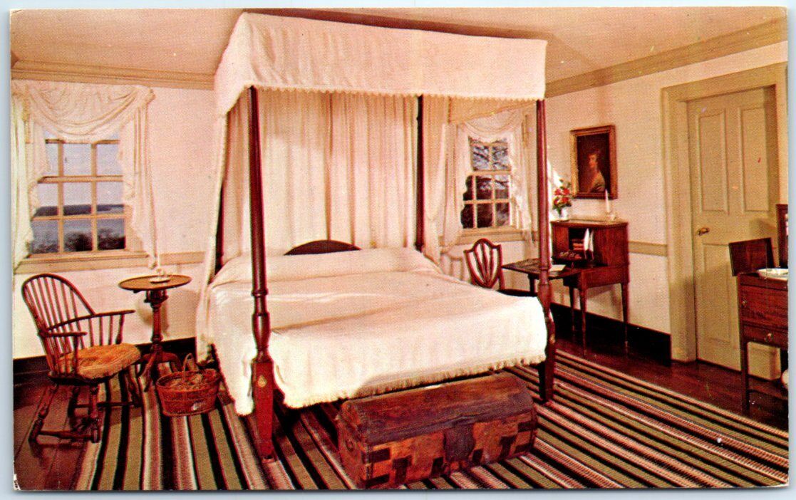 Postcard - Washington's Bedroom at Mount Vernon, Virginia