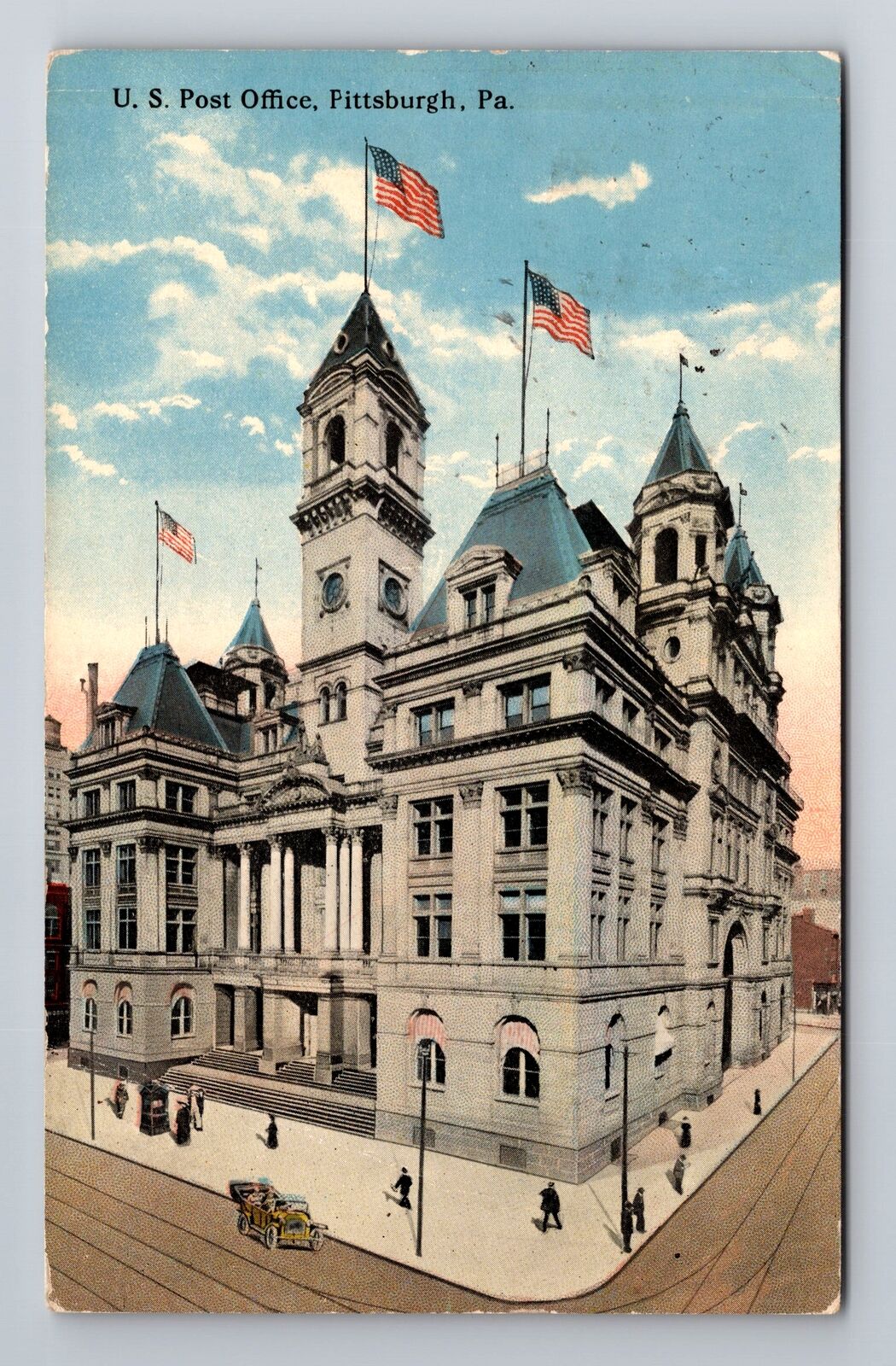 Pittsburgh PA-Pennsylvania, U.S. Post Office, c1916 Antique Vintage Postcard