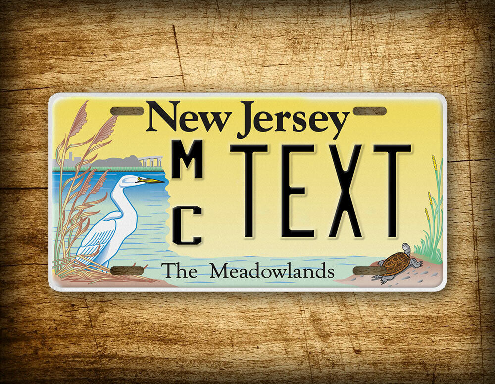 Custom New Jersey Meadowlands License Plate ANY TEXT Personalized NJ Novelty Tag