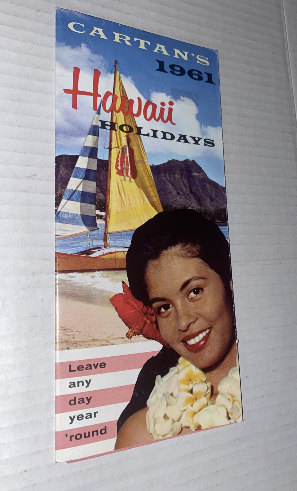 Vintage 1960s Cartans Hawaii Holidays Brochure Tiki Bar Decor 1961 MCM Prop