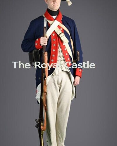 New Navy Blue Continantal Army Congress 18th Revolutionary War Wool MilitarCoat