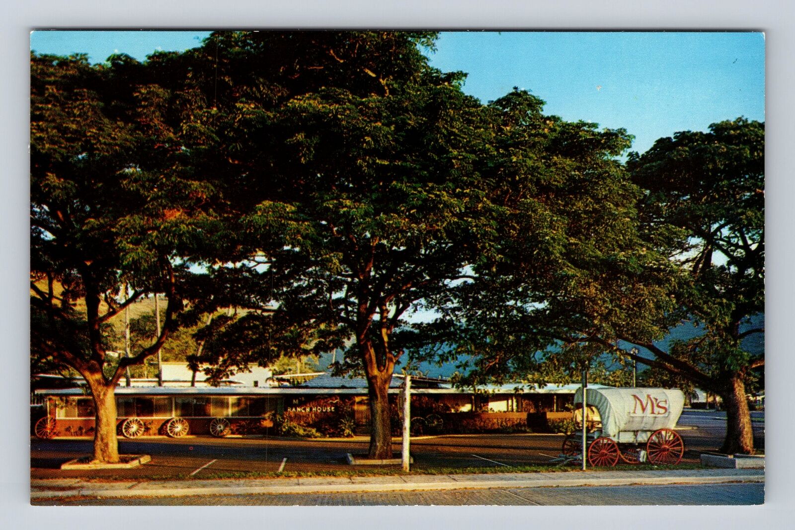 Honolulu HI- Hawaii, M's Ranch House, Antique, Vintage Souvenir Postcard