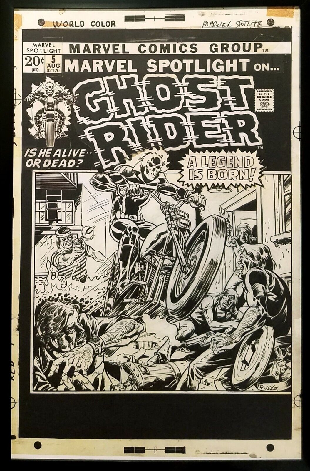 Marvel Spotlight #5 Ghost Rider 11x17 FRAMED Original Art Poster Comics