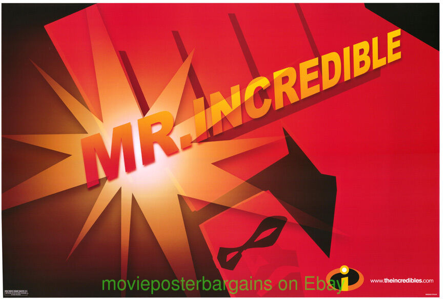THE INCREDIBLES MOVIE POSTER 3 ULTRA RARE 27x40 WILD POSTING ONE SHEETS