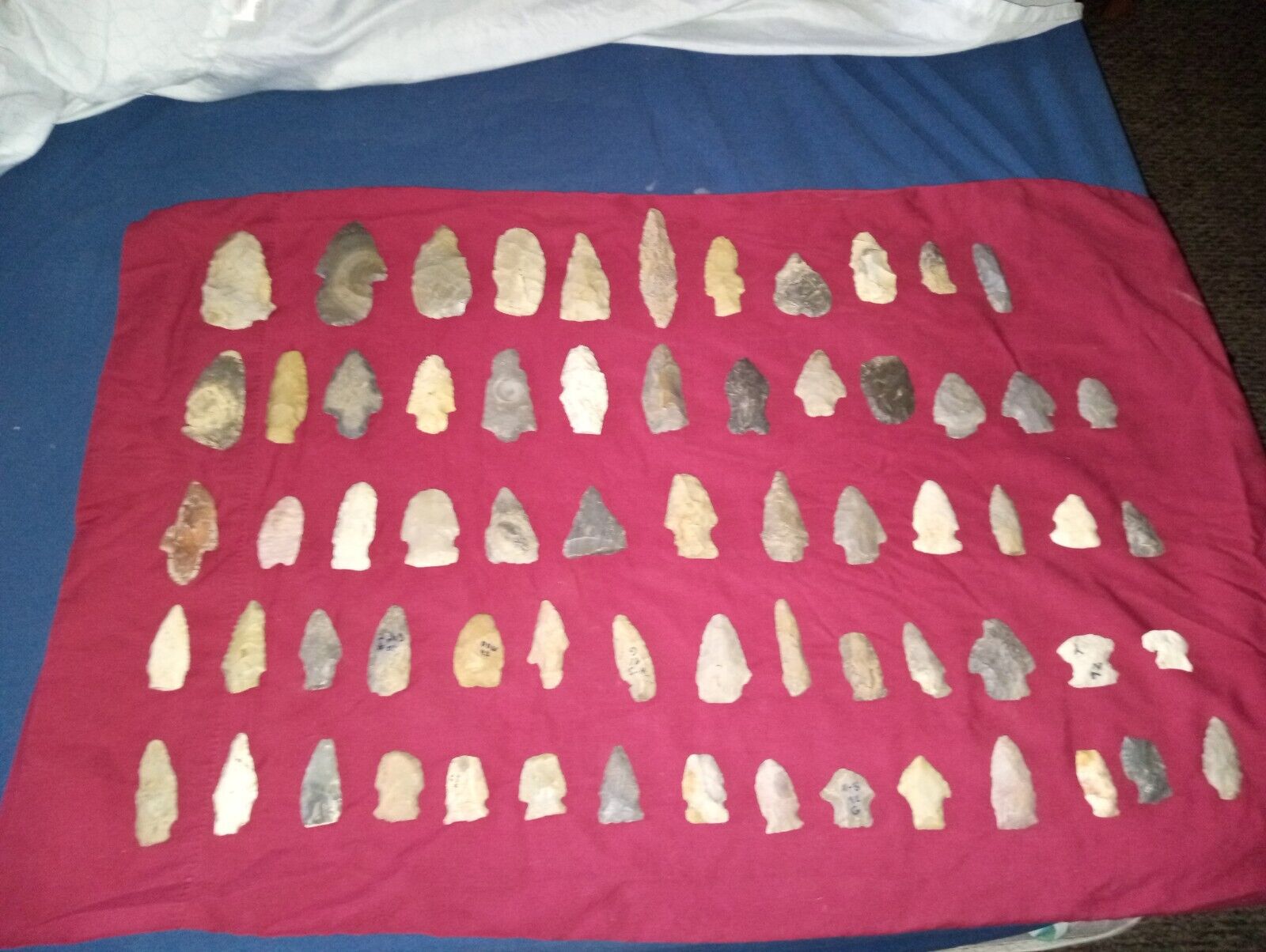 Lot Of Ancient Native American Artifacts Arrowheads Illinois