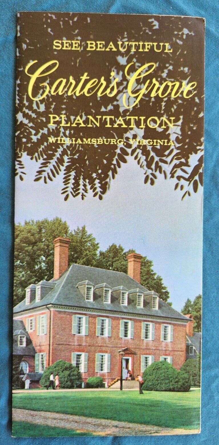 1970\'s Carter\'s Grove Plantation Brochure Williamsburg, Virginia