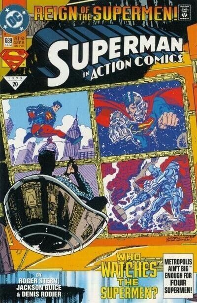 Action Comics (1938) #689 Resurrection Superman. 1st Black Suit VF. Stock Image