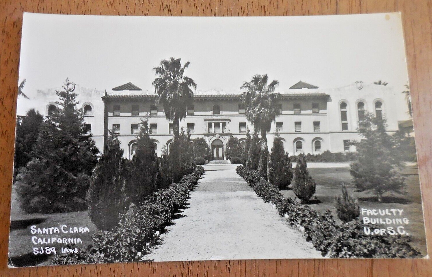 Faculty Building USC Santa Clara California Laws Real Photo Postcard RPPC