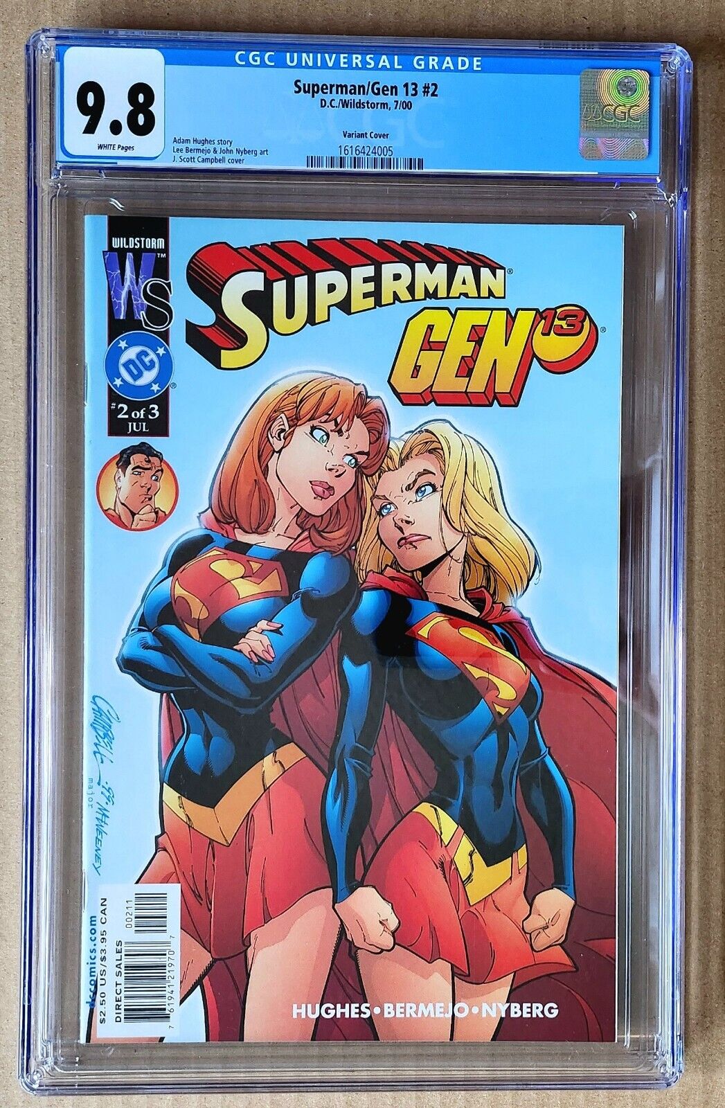 Superman/Gen 13 #2 CGC 9.8 J. Scott Campbell