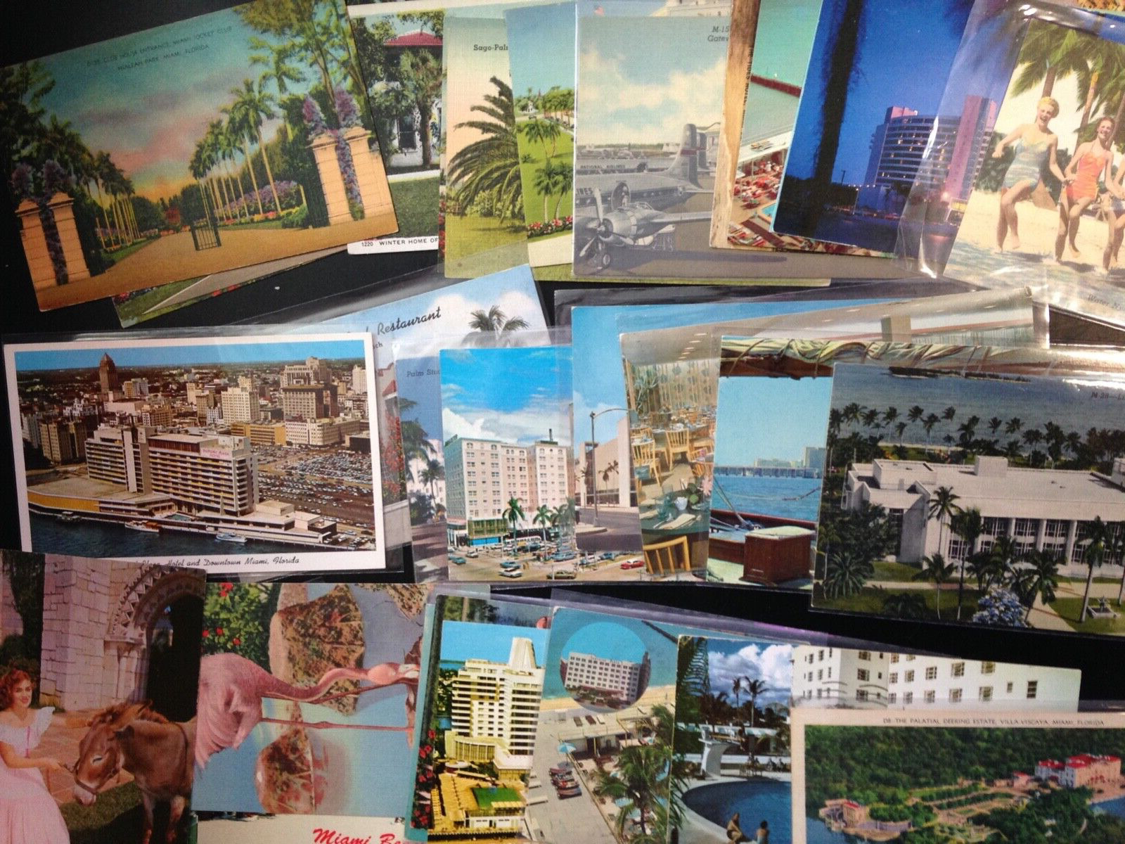 30+ Postcard lot, Miami, Florida. Set 2. Nice