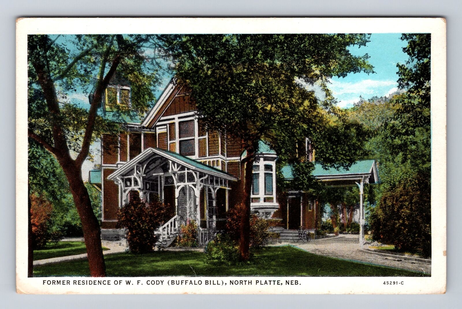 North Platte NE-Nebraska, Former Residence Of WF Cody, Antique Vintage Postcard
