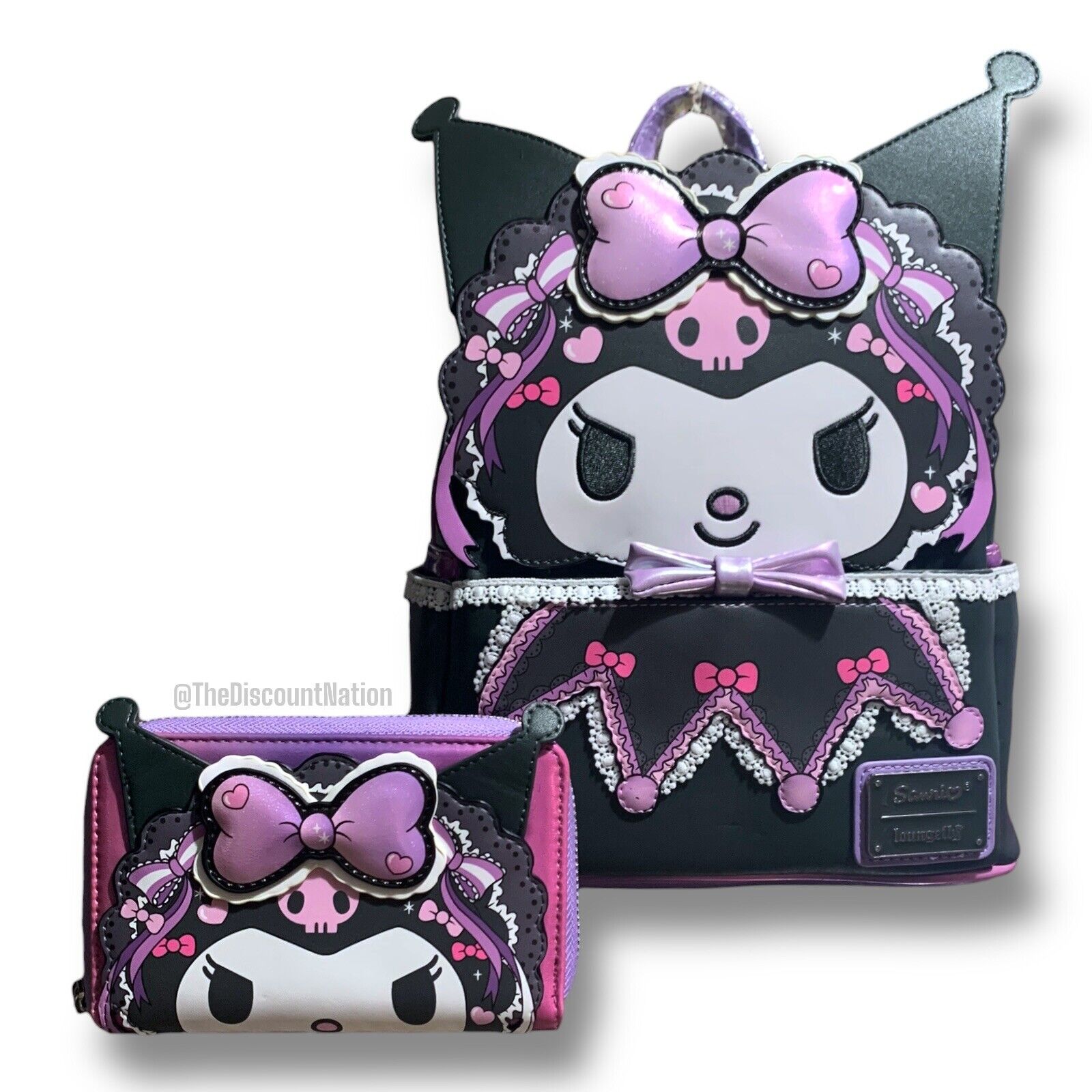 Loungefly Sanrio Kuromi Lolita Mini Backpack & Wallet Bundle EXCLUSIVE NWT
