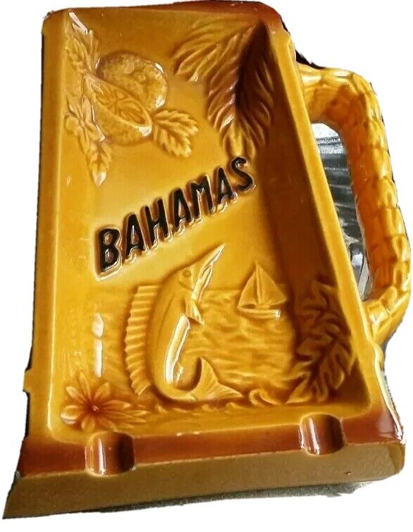 Vintage BAHAMAS SOUVENIR ceramic ashtray