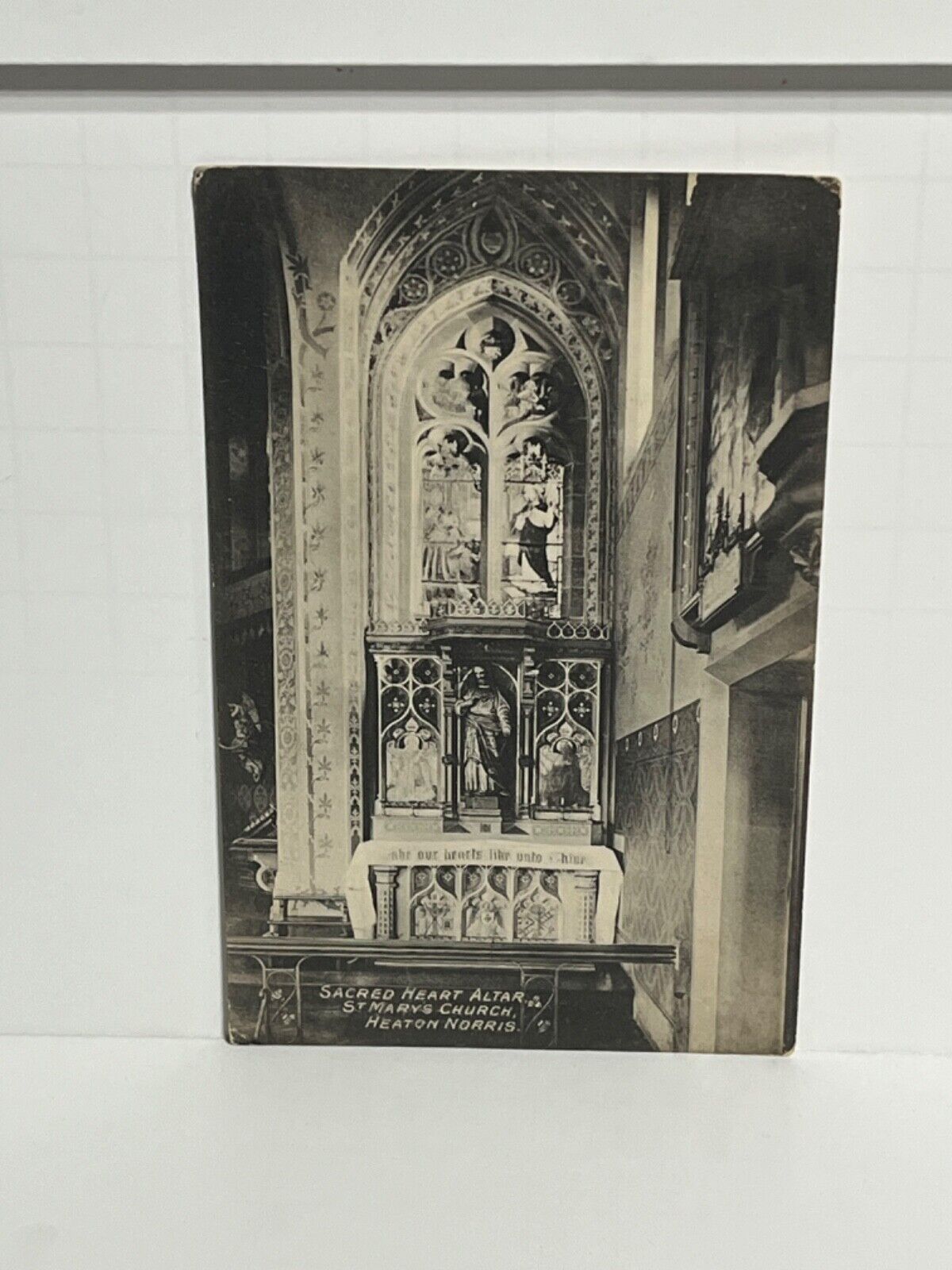 Postcard Sacred Heart Altar St Mary’s Church Heatin Norris England c1913 A67