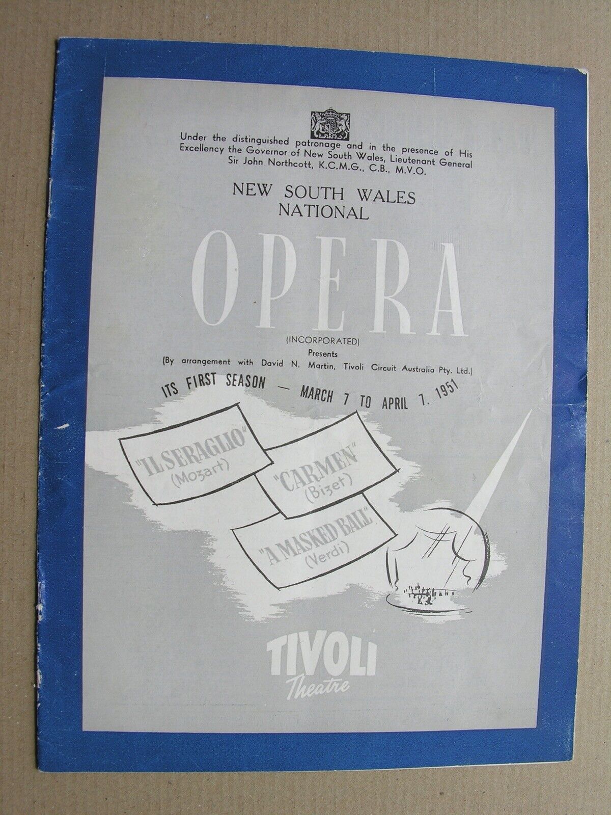 1951 IL SERAGLIO Lloyd Berrell June Bronhill Australia Opera NSW Tivoli Theatre