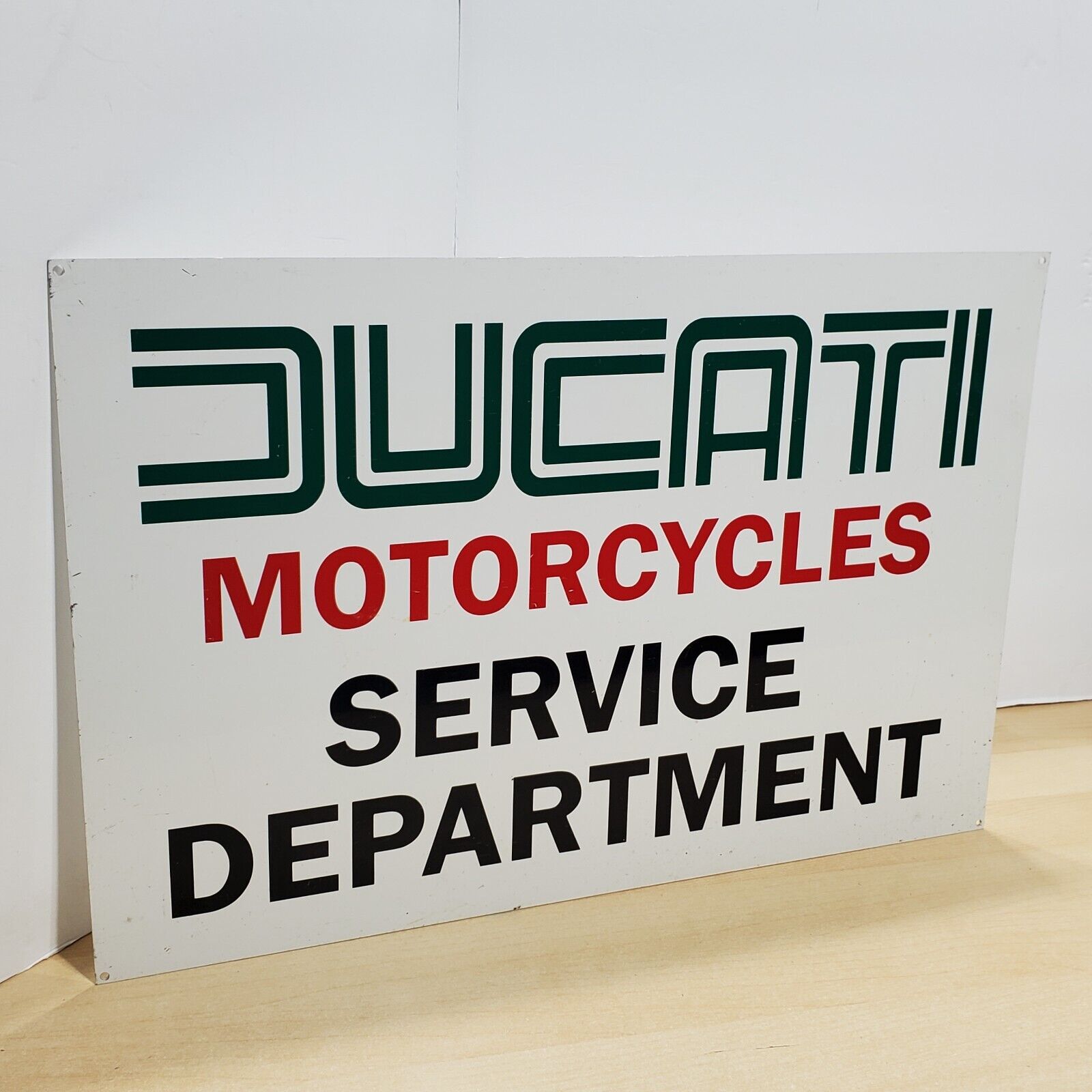 VINTAGE DUCATI  SIGN MOTORCYCLE BIKE SERVICE DEPARTMENT