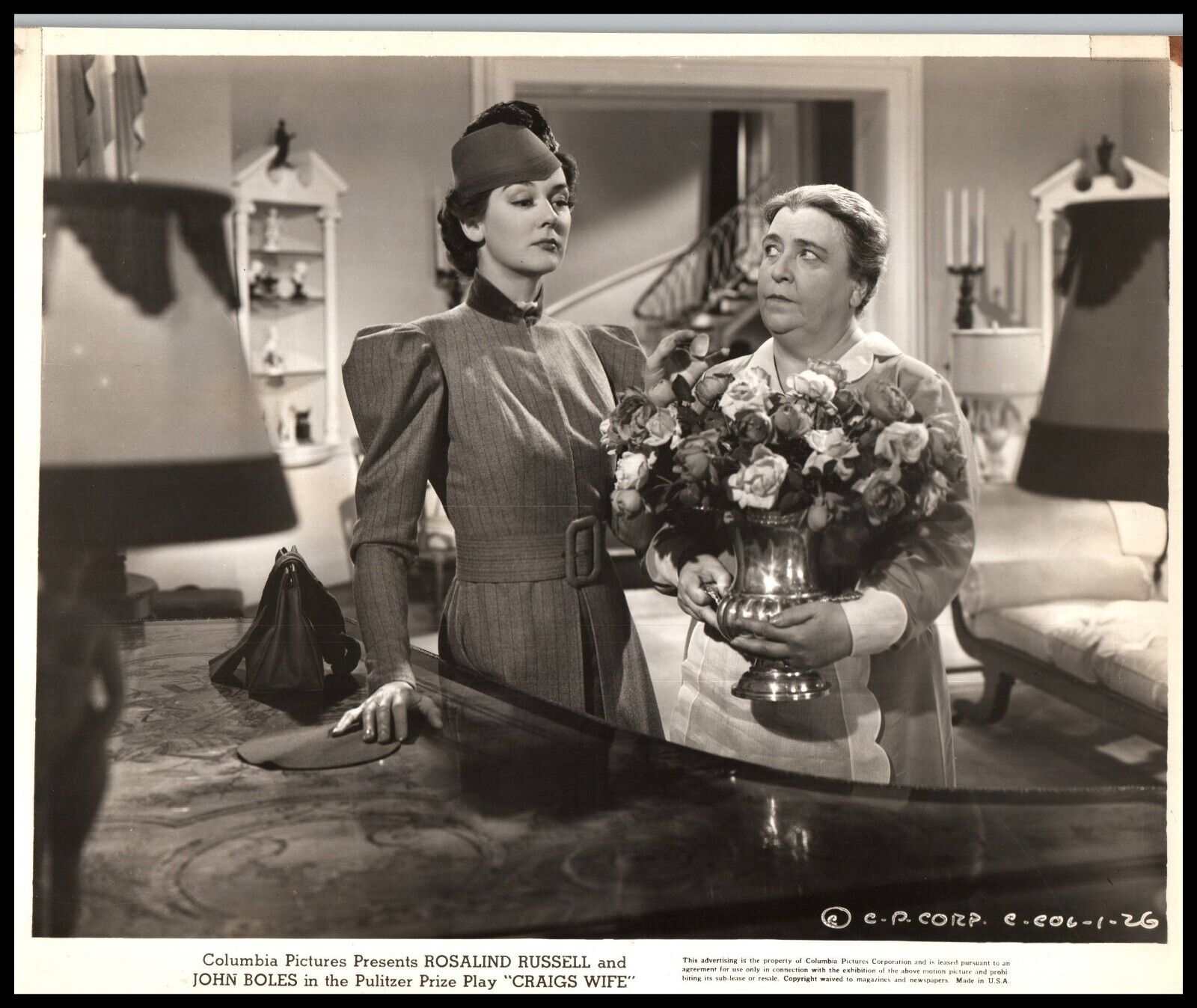 ROSALIND RUSSELL + JANE DARWEL IN CRAIGS WIFE (1936) ORIGINAL VINTAGE PHOTO E 19