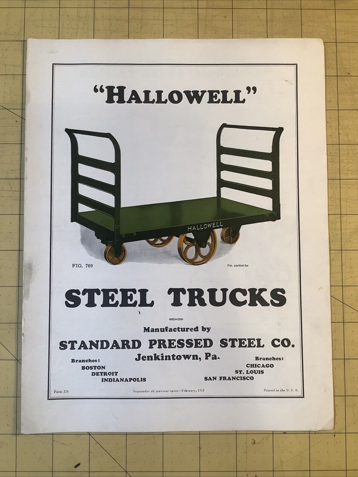 Vintage Standard Pressed Metal Working Machine Tool Catalog 1938 INV-P0613